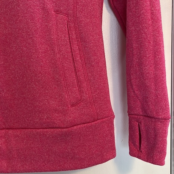 Adidas 3 Stripes Heather Pink Ultimate Hoodie - Picture 2 of 9